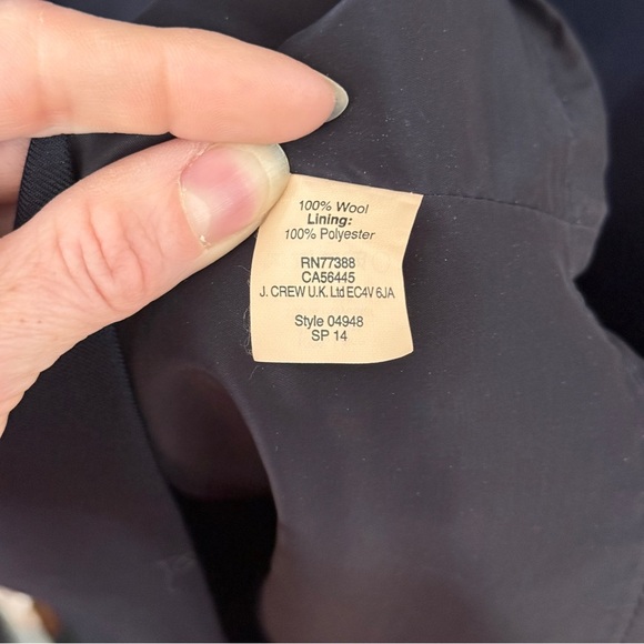 J. Crew Navy Sleeveless Sheath Dress 2 - Picture 7 of 8